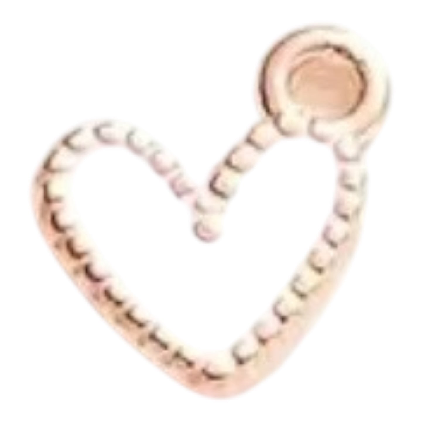 WHITE RIBBED HEART
