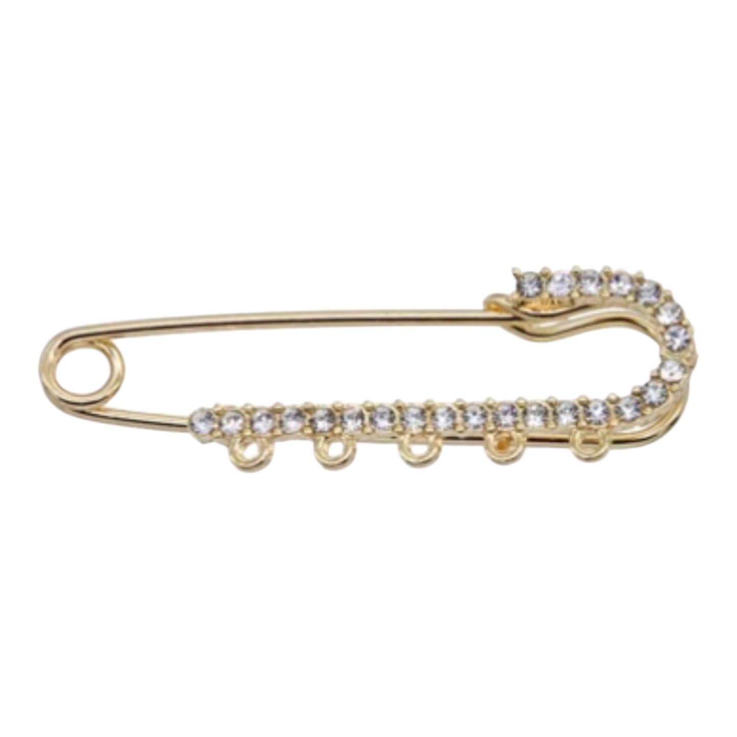 5 SMALL LOOP DIAMANTE PIN