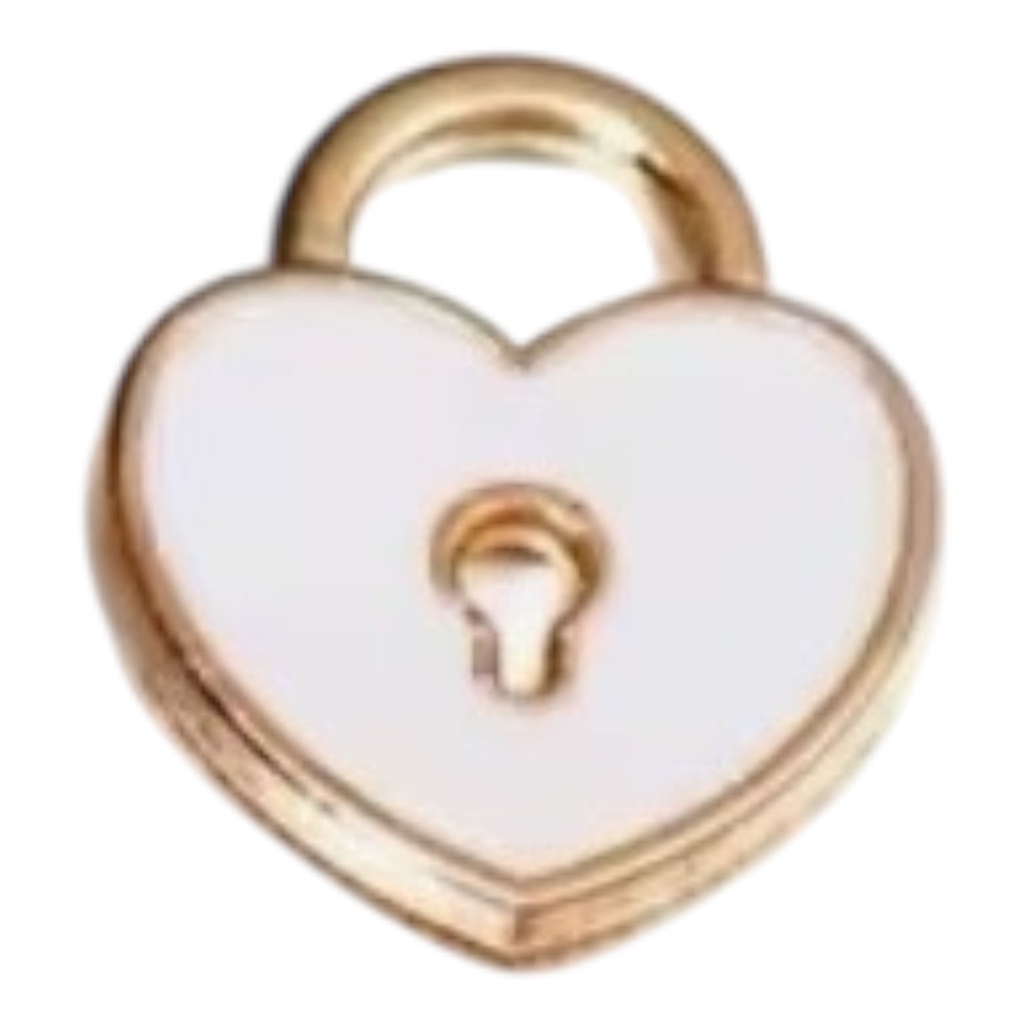 WHITE HEART LOCKET