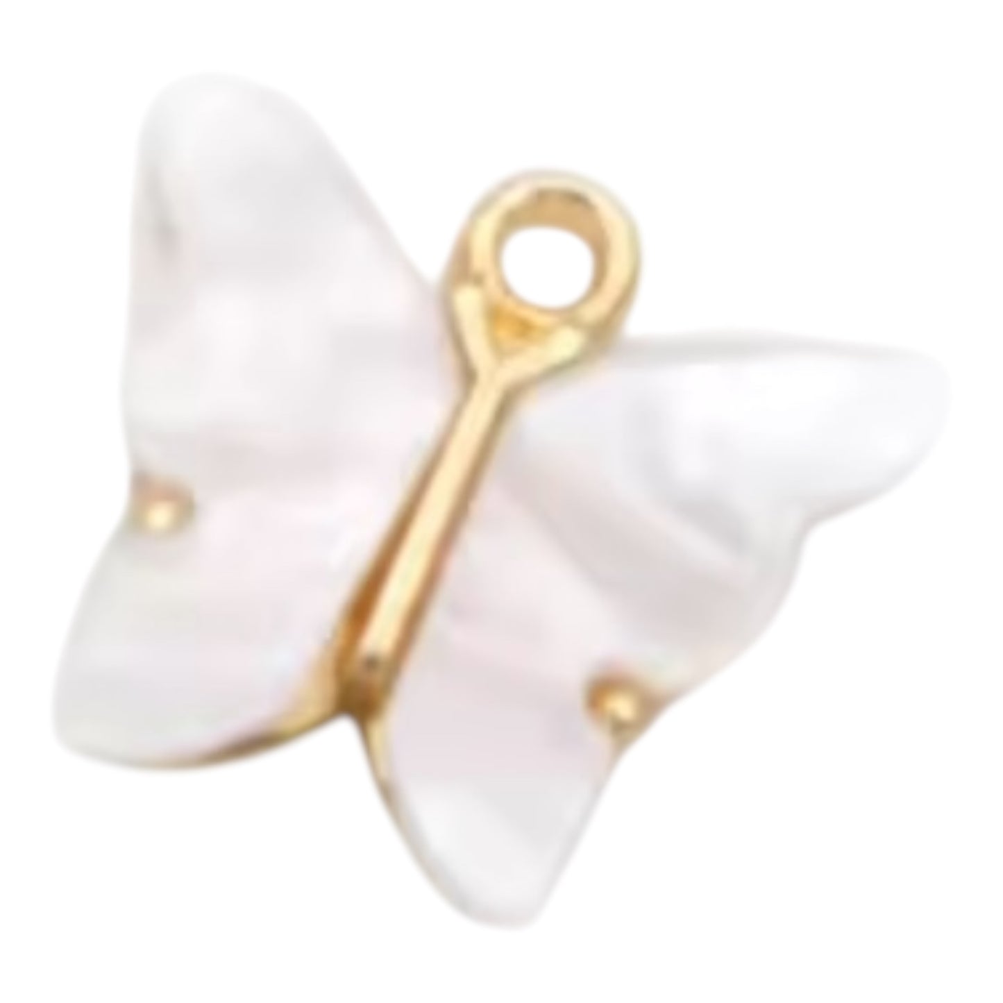 WHITE RESIN BUTTERFLY