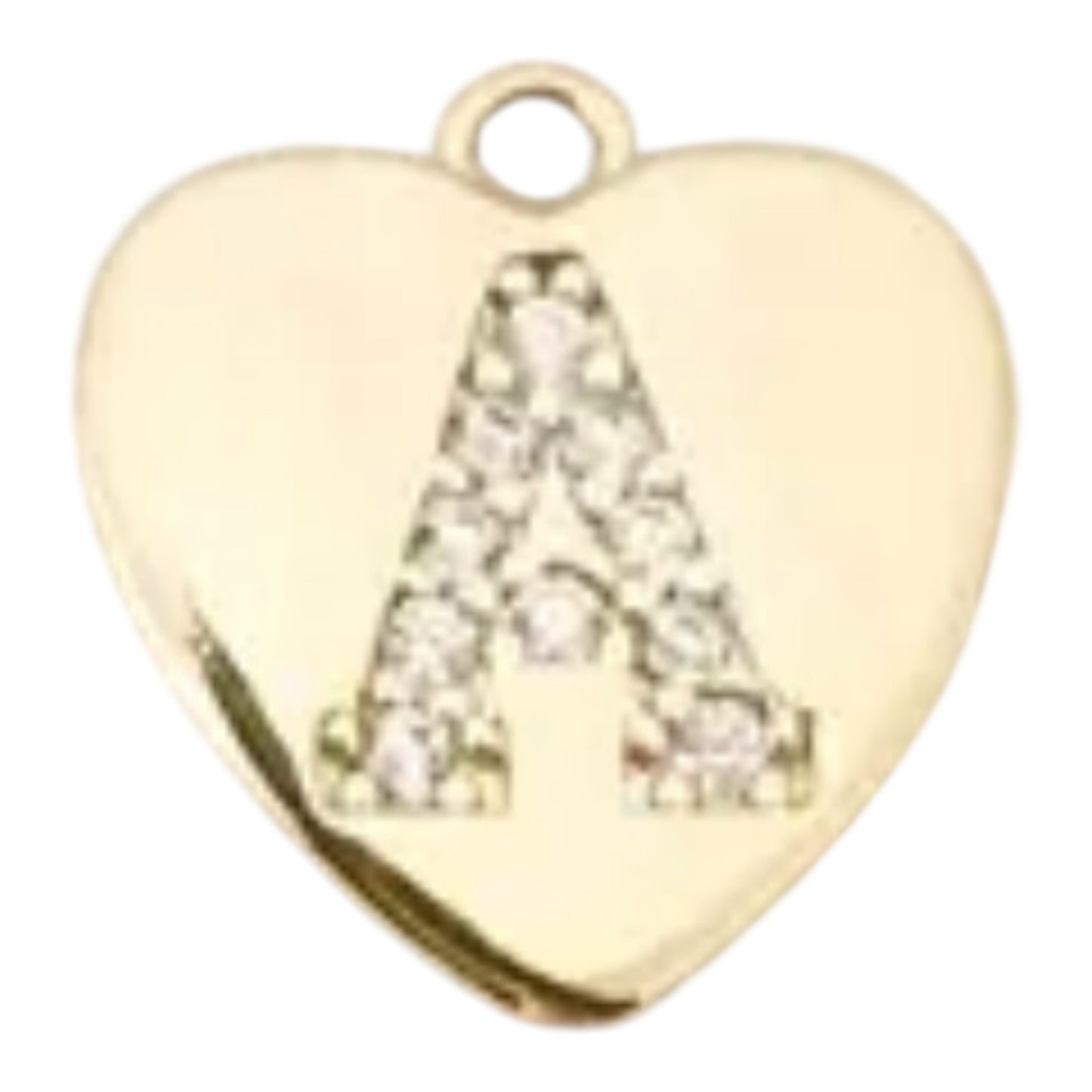 GOLD HEART DIAMANTÉ INITIAL